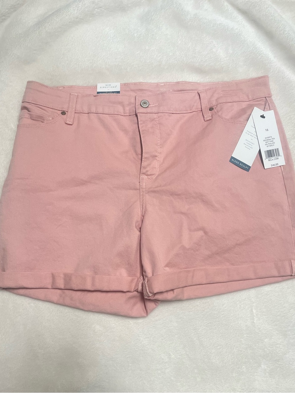 belk Pink Roll-Hem Women’s Jean Shorts NWT